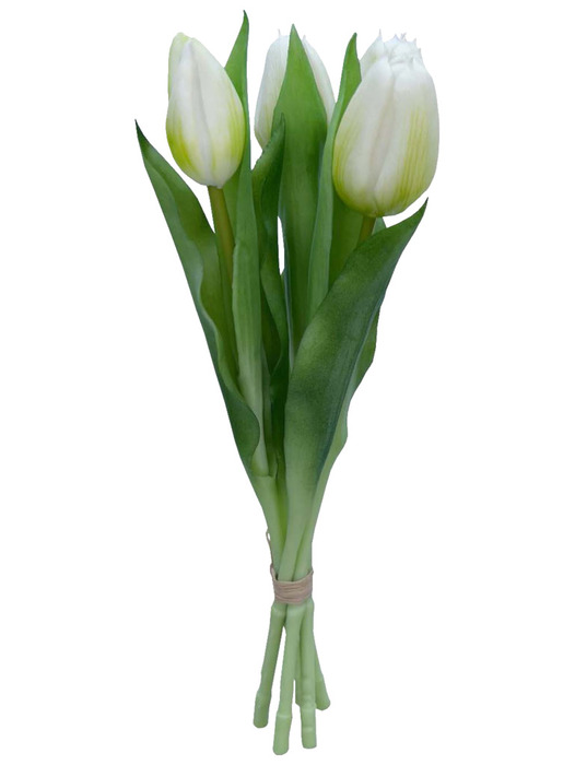 Konstblomma Tulpan Vit 5-pack